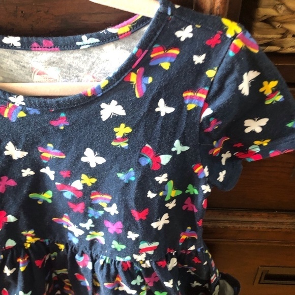 Wonder Nation blue butterfly dress with pockets in size S (6-6x) - Picture 3 of 7